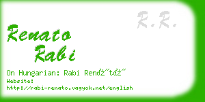 renato rabi business card